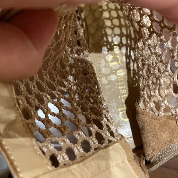 Dior / Naughtily-D 3cm Mesh Ankle Boot in Nude suede 40 10 - Picture 9 of 10